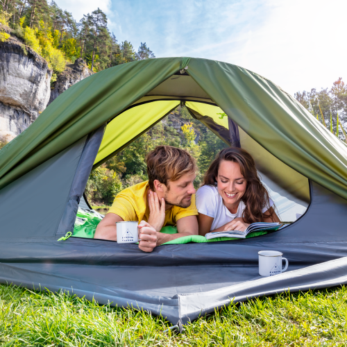 Mountain Guide Trekkingzelt Carpi II Dunkelgrün für 2 Personen - 2-Personen Zelte
