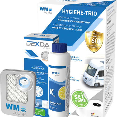 WM aquatec Hygiene-Trio Wasserhygiene Komplettset 160 Liter - Wasserkonservierung