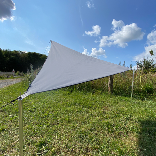 Bent Sonnensegel TC-Zip-Canvas Single aus Baumwoll-Mischgewebe Grau - Pavillons & Tarps