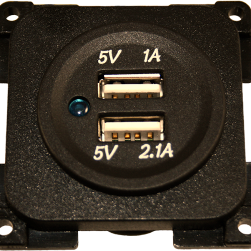 Haba Steckdose C-Line für Wohnwagen 12 Volt schwarz - 12 / 24 V Einbausteckdosen