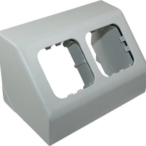 Haba Zweifach-Winkelsteckdose Rahmen Opal C-line light grey - Sonstiges Zubehör