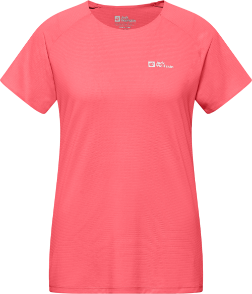 Jack Wolfskin Prelight Stride T Damen Funktionsshirt melon XL - Damenshirts, -blusen & -pullover