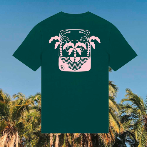 BusBoxx T-Shirt Under the Palms Unisex dunkelgrün S - Damenshirts, -blusen & -pullover
