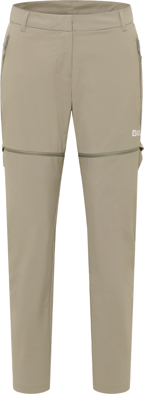 Jack Wolfskin Hikeout Zip Off Damen Hose hellbraun 38 - Damenhosen, -röcke & -kleider
