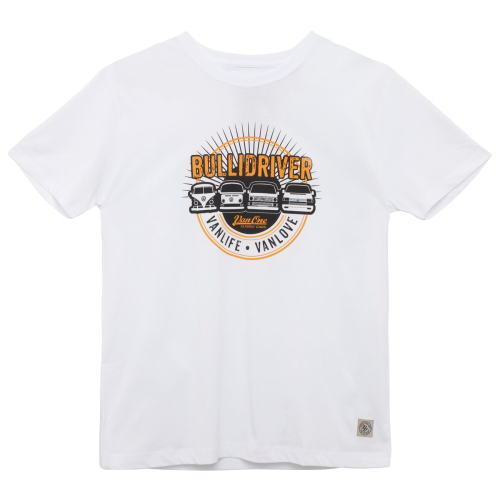 Van One Bullidriver Unisex T-Shirt weiß M - Herrenshirts, -hemden & -pullover von Van One Classic Cars