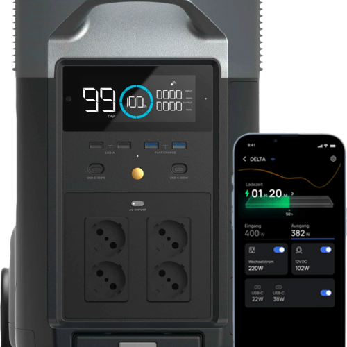 EcoFlow Delta Pro Tragbare Powerstation 3,6 kWh 3.600 W - Powerstations