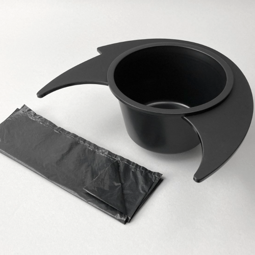Flexaport Trenntoiletten-Einsatz Set passend für Thetford C260 schwarz/matt Acryl mit 50 Tüten geruchsdicht inkl. Folienschweißgerät 15 cm - Trenntoiletten