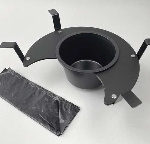 Flexaport Trenntoiletten-Einsatz Set passend für Dometic CT4000 schwarz/matt Acryl mit 50 Tüten geruchsdicht inkl. Folienschweißgerät 15 cm - Trenntoiletten