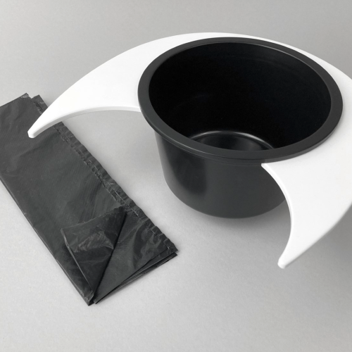 Flexaport Trenntoiletten-Einsatz Set passend für Thetford C200 weiß/matt Acryl mit 100 Tüten Recycling 20 my - Trenntoiletten