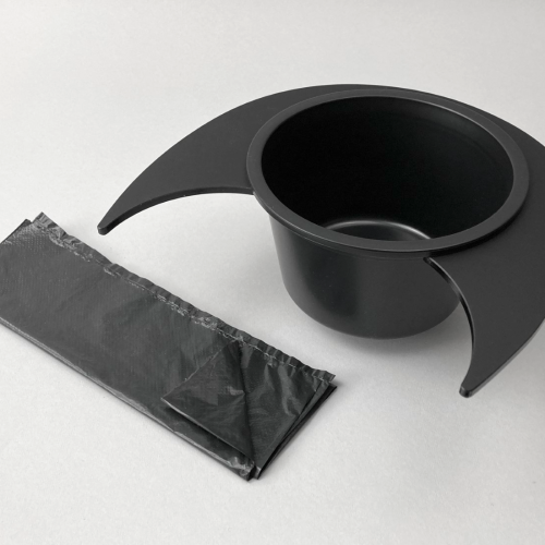 Flexaport Trenntoiletten-Einsatz Set passend für Thetford C200 schwarz/matt Acryl mit 50 Tüten geruchsdicht inkl. Folienschweißgerät 15 cm - Trenntoiletten