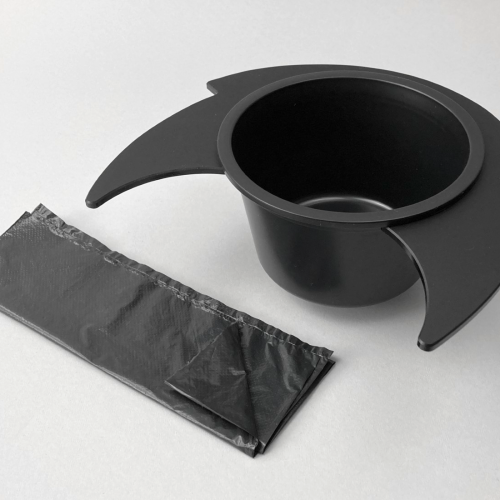 Flexaport Trenntoiletten-Einsatz Set passend für Thetford C400 schwarz/matt Acryl mit 100 Tüten Recycling 20 my - Trenntoiletten
