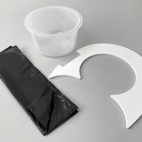 Flexaport Trenntoiletten-Einsatz Set passend für Dometic Saneo CS weiß PVC mit 50 Tüten geruchsdicht inkl. Folienschweißgerät 15 cm - Trenntoiletten