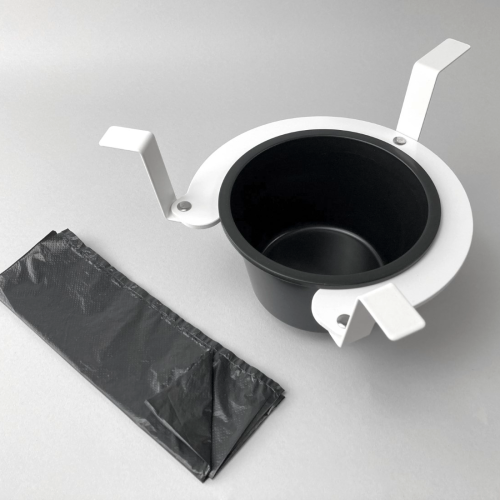 Flexaport Trenntoiletten-Einsatz Set passend für Brunner Optiloo in weiß PVC mit 50 Tüten geruchsdicht inkl. Folienschweißgerät 15 cm - Trenntoiletten