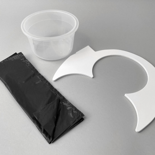 Flexaport Trenntoiletten-Einsatz Set passend für Thetford Aqua Magic 5 weiß PVC mit 50 Tüten geruchsdicht inkl. Folienschweißgerät 15 cm - Trenntoiletten