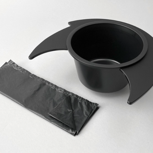 Flexaport Trenntoiletten-Einsatz Set passend für Thetford C500 schwarz/matt Acryl mit 100 Tüten Recycling 20 my - Trenntoiletten