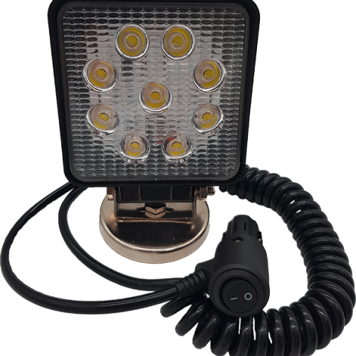 Berger und Schröter LED Arbeitsscheinwerfer 9 x 3 Watt mit Magnetfuß eckig - LED Campingleuchten von Berger & Schröter
