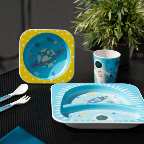 Berger Nino Kinder Geschirr-Set 5-tlg.  - Kunststoff und Melamin Geschirr-Sets