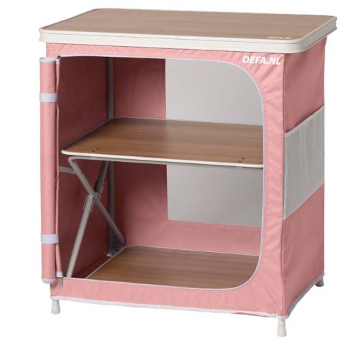 DEFA Campingschrank Beachy 80 x 48 x 80 cm pastellrosa - Faltschränke