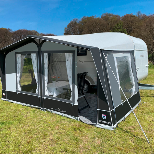 Walker Dynamic 250 Wohnwagenvorzelt passend für Hobby Beachy 420 mit Glasfibergestänge - Wohnwagenvorzelte