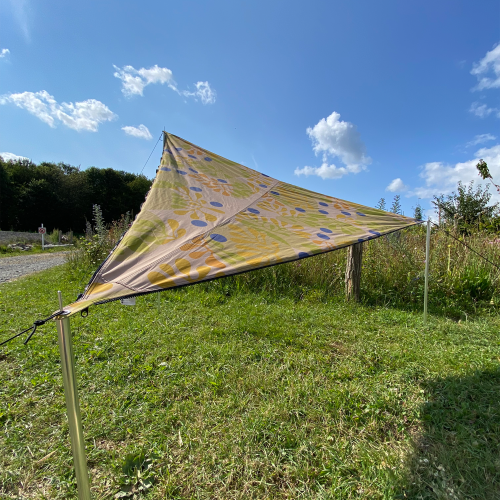 Bent Sonnensegel TC-Zip-Canvas Single aus Baumwoll-Mischgewebe Scandinavian Design forrest blueberrys - Pavillons & Tarps