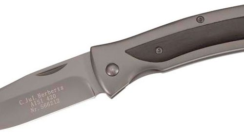 Herbertz Taschenmesser schwarz - Outdoor Messer