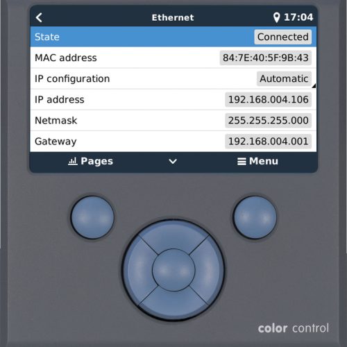 Victron Color Control GX Systemüberwachung / -bedienung - Solar-Anzeigen von Victron Energy