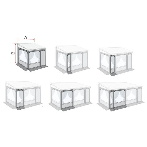 Fiamma Privacy Room / Caravanstore ZIP XL Frontpanel für Markisenvorzelte 130 cm - Markisenvorzelte & Wände