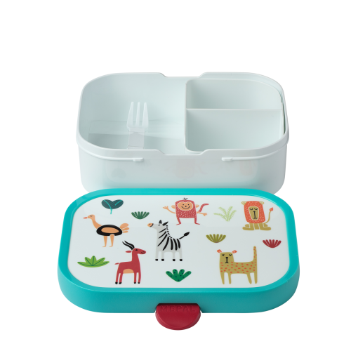 Mepal Campus Brotdose mit Bento Einsatz 750 ml animal friends  - Lebensmittelbehälter / Vorratsdosen