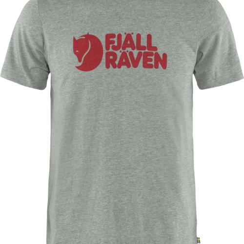 Fjällräven Logo Herren T-Shirt hellgrau L - Herrenshirts, -hemden & -pullover