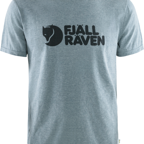 Fjällräven Logo Herren T-Shirt blau L - Herrenshirts, -hemden & -pullover
