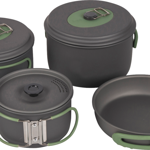 Bo-Camp Explorer Kochgeschirr-Set Aluminium eloxiert 4-tlg. - Trekkinggeschirr