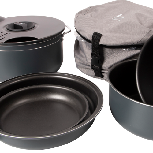 Bo-Camp Camping Topfset Aluminium mit Antihaftbeschichtung 7-tlg. - Kochgeschirr-Sets