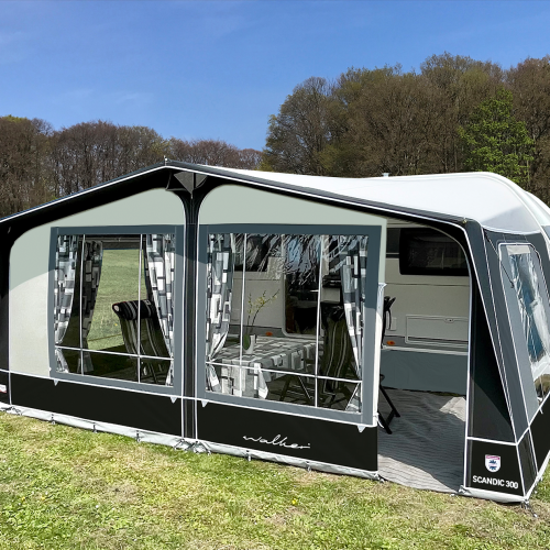 Walker Scandic 300 Wohnwagenvorzelt passend für Hobby Beachy 450 mit Glasfasergestänge - Wohnwagenvorzelte
