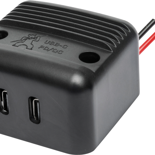ProCar USB-C Doppelsteckdose mit Power Delivery und Quick Charge - 12 / 24 V Adapter & Kupplung