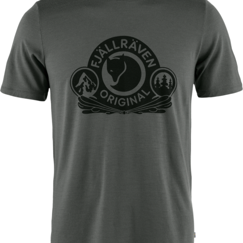 Fjällräven Abisko Wool Classic Herren T-Shirt dunkelgrau XL - Herrenshirts, -hemden & -pullover