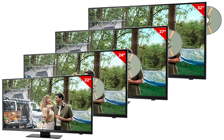 Berger Smart TV Advanteq 32 Zoll Fernseher mit Triple Tuner und 12 / 230 V - Fernseher