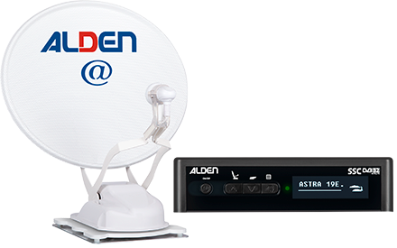 Alden Satanlage AS2@ 80 SKEW / GPS Ultrawhite inklusive S.S.C. HD-Steuermodul receiverunabhängig - Camping-Sat-Anlagen
