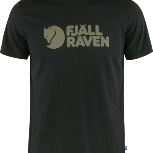 Fjällräven Logo Herren T-Shirt schwarz L - Herrenshirts, -hemden & -pullover