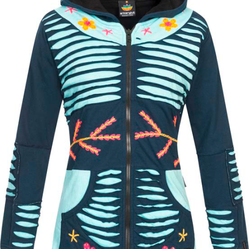Ankerglut Ankerglutsonne Damen Patchwork Jacke dunkelblau 42 - Damenjacken