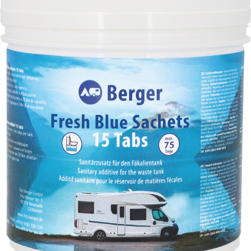Berger Fresh Blue Sachets Sanitärzusatz 15 Tabs - Sanitärzusätze & -flüssigkeiten
