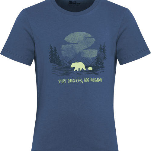 Jack Wolfskin Graphic Cotton Kinder T-Shirt dunkelblau 104 - Kinder T-Shirts & -hemden