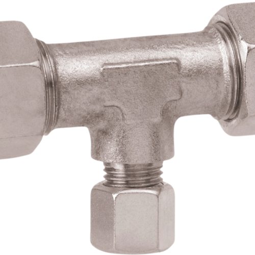 GOK T-Reduzierverschraubung 10 x 8 x 10 mm Typ TR mit Überwurfmutter Typ M und Schneidring Typ D - Gasregler & Gasschläuche