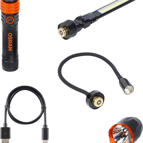 Osram LEDinspect 3-in-1 Kit mit LED-Taschenlampe / Inspektionsleuchte / Schwanenhalsleuchte - LED Campingleuchten