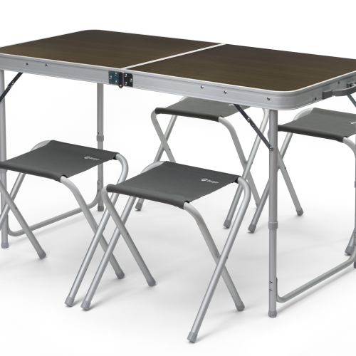 Berger Solo  + 4 Hocker Picknicktisch  60 x 120 cm  - Picknicktische