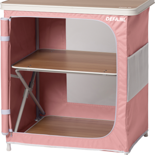DEFA Campingschrank Beachy 80 x 48 x 80 cm pastellrosa - Faltschränke