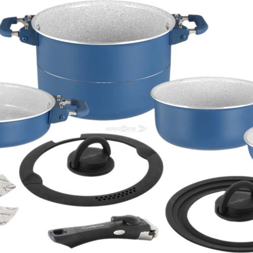 Brunner Topfset Carezza 7 + 1 teilig inklusive Magnetogrip - Kochgeschirr-Sets