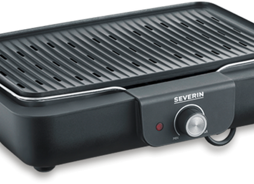 Severin PG 8556 Tischgrill schwarz 2300 W mit Grillplatte - Elektrogrills
