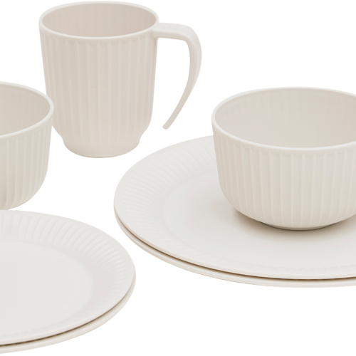 Outwell Delish Geschirr-Set für 2 Personen sandstone - Kunststoff und Melamin Geschirr-Sets