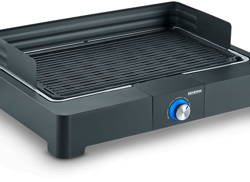 Severin PG 8567 Tischgrill mit Grillplatte aus Aluminium 2200 W  Schwarz  - Elektrogrills