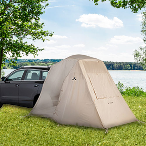 Vaude Drive Trunk Vorzelt zum Einhängen an die Kofferraumklappe 275 x 190 cm beige - Reisemobil- & Busvorzelte